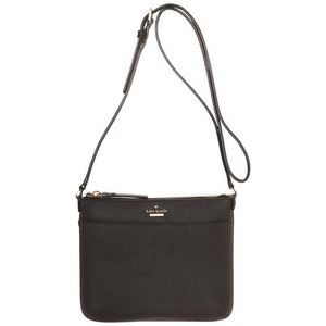 kate spade Cameron street tenley crossbody purse, black crosshatched leather